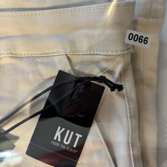 Kut From The Kloth Meg Beige Wide-Leg Pants Size 12 Cotton Blend - Picture 13 of 13